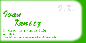 ivan kanitz business card